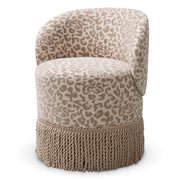 Beige Tasseled Swivel Dining Chair Greer | Eichholtzmh.com
