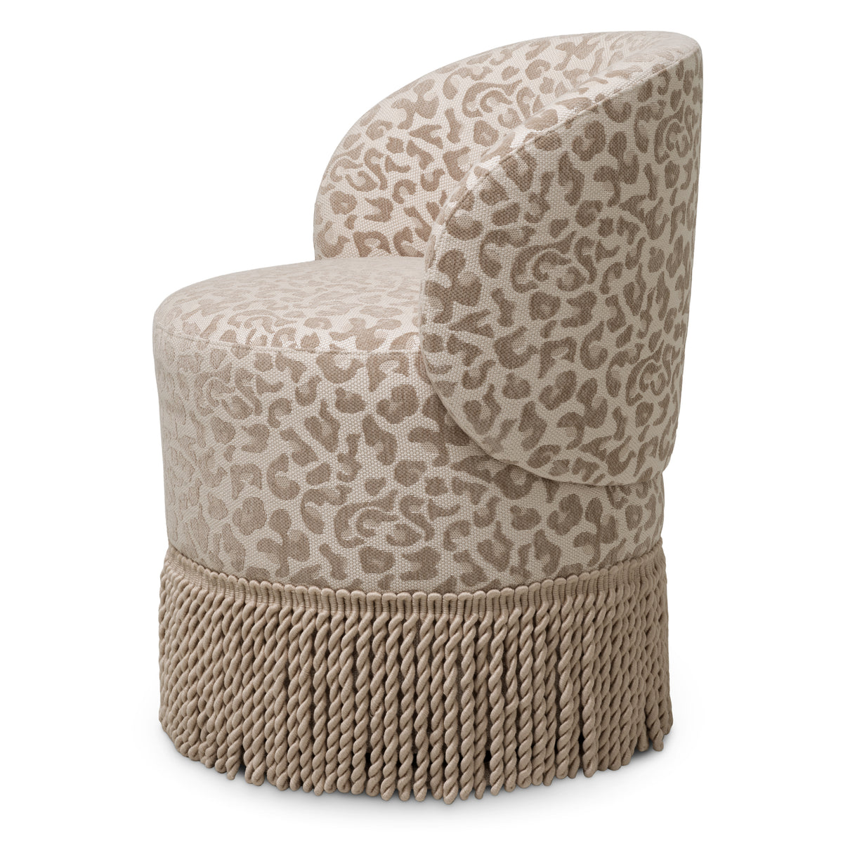 Beige Tasseled Swivel Dining Chair Greer | Eichholtzmh.com