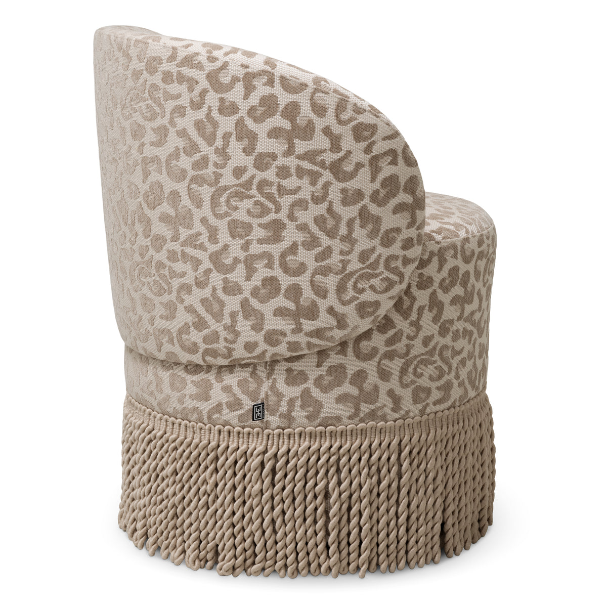 Beige Tasseled Swivel Dining Chair Greer | Eichholtzmh.com