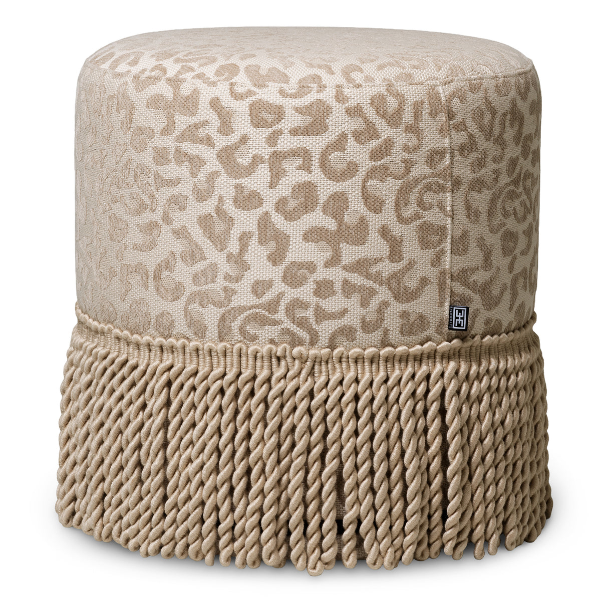 Beige Tasseled Swivel Dining Stool Greer | Eichholtzmh.com