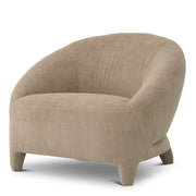 Beige Curved Lounge Chair Avenley | Eichholtzmh.com