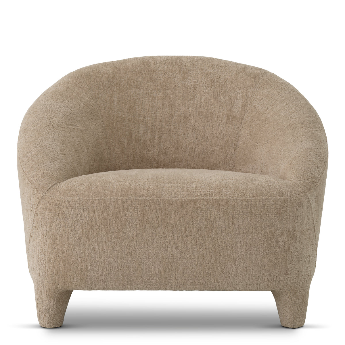 Beige Curved Lounge Chair Avenley | Eichholtzmh.com