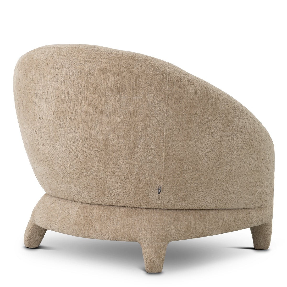 Beige Curved Lounge Chair Avenley | Eichholtzmh.com