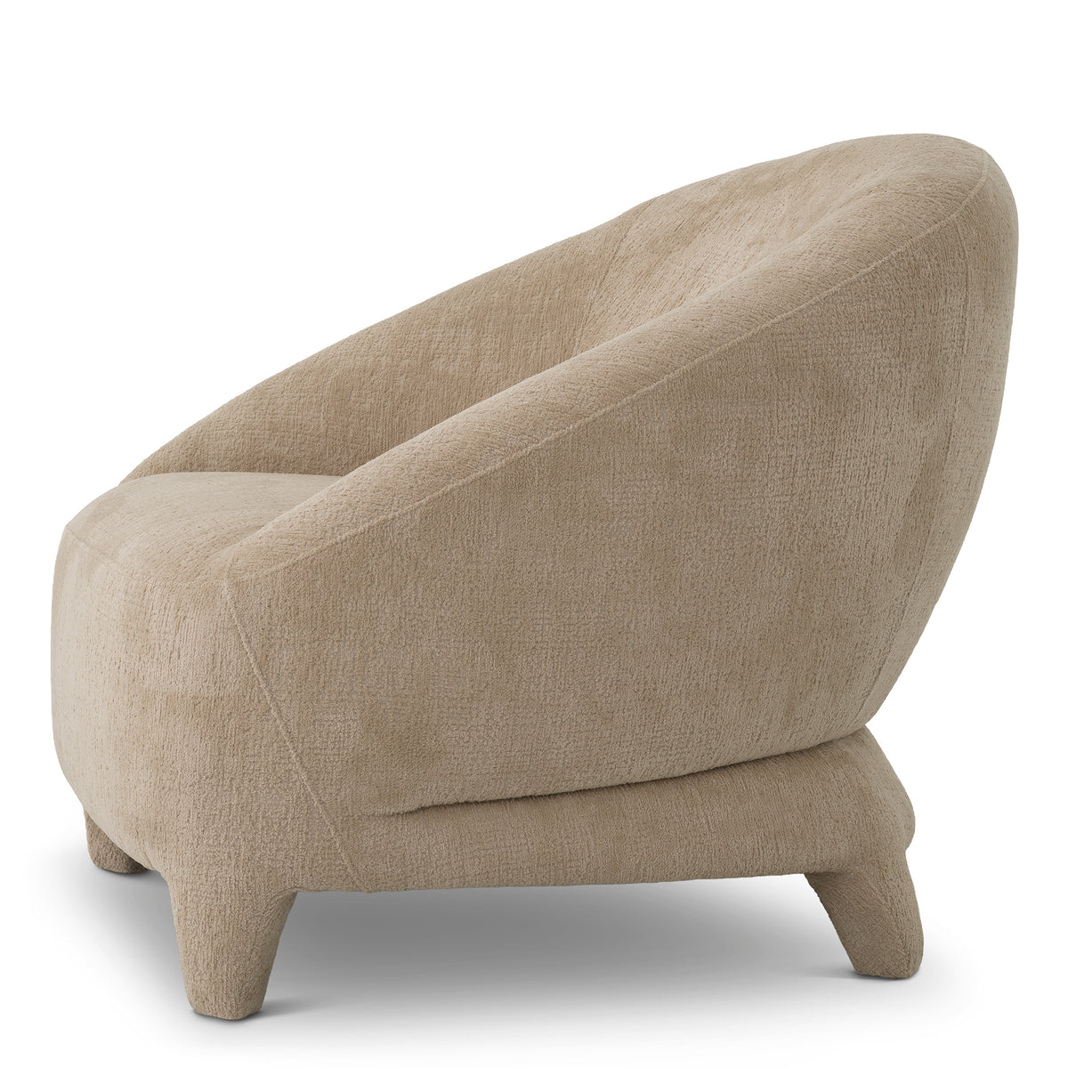 Beige Curved Lounge Chair Avenley | Eichholtzmh.com