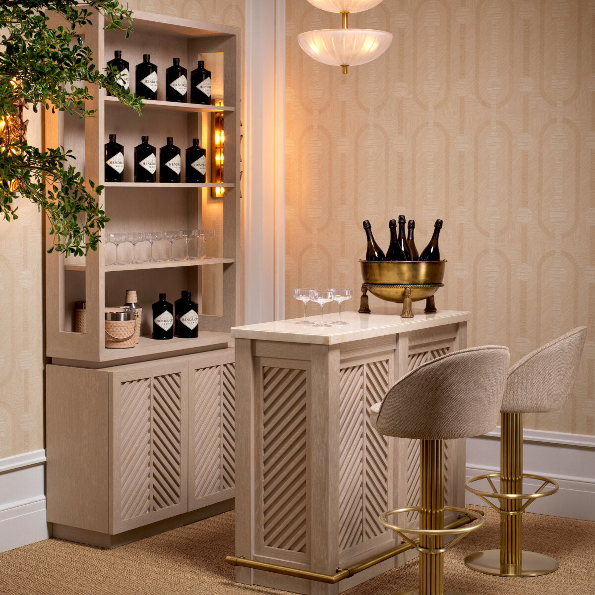 Beige Swivel Bar Stool Dorland | Eichholtzmh.com