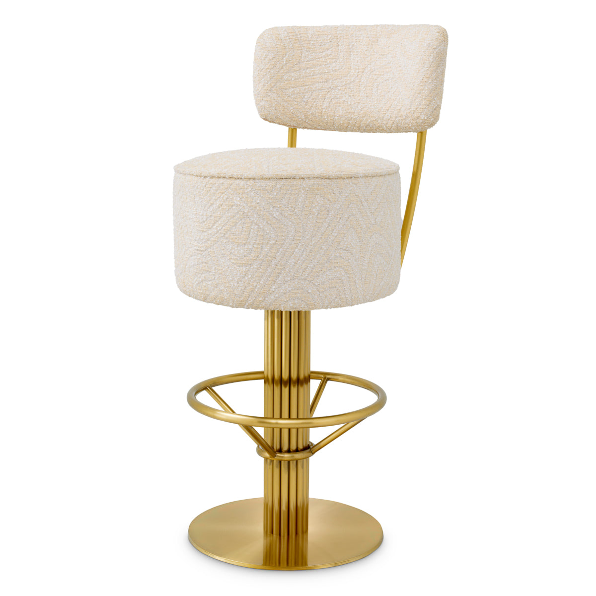 Fabric Swivel Bar Stool Carleton | Eichholtzmh.com 