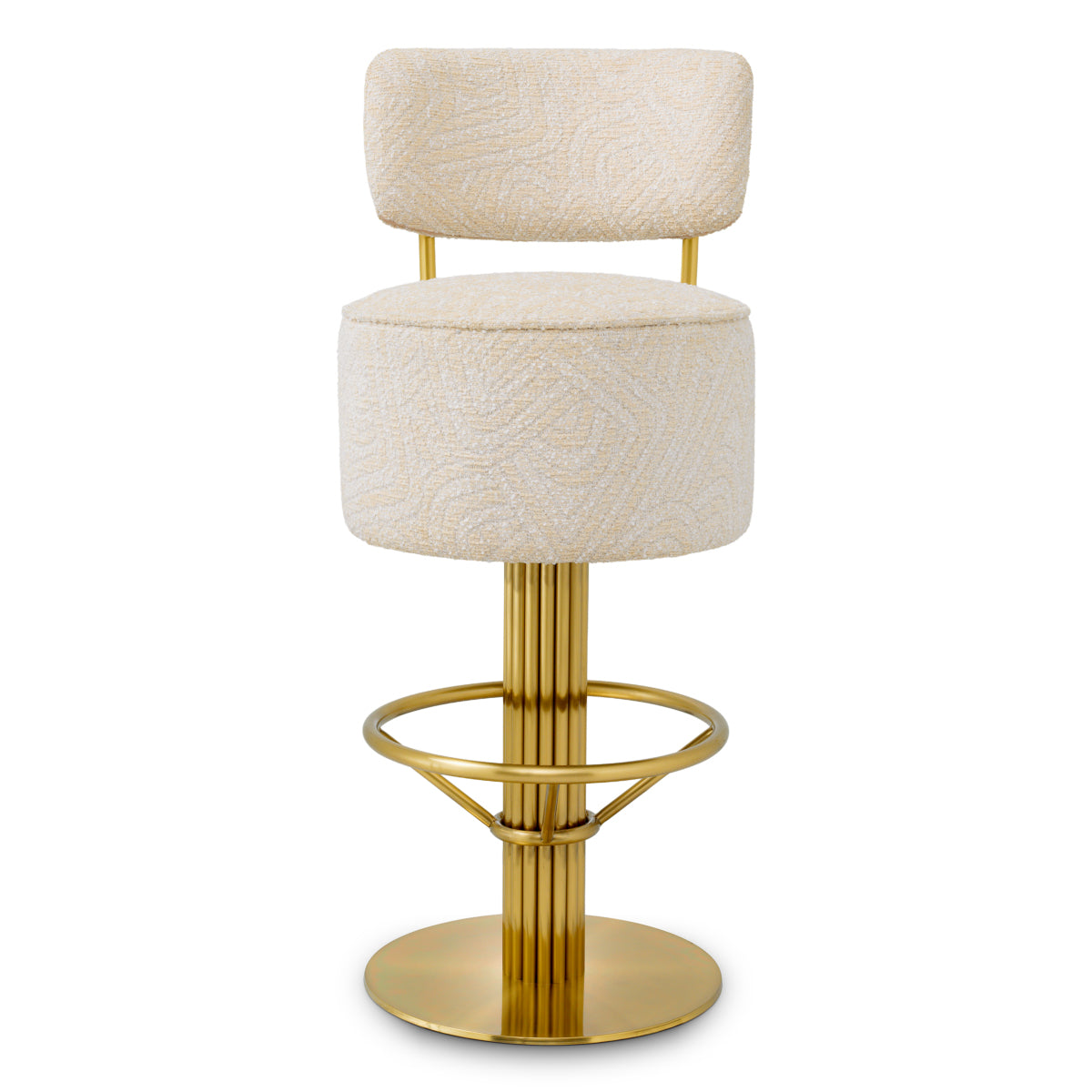 Fabric Swivel Bar Stool Carleton | Eichholtzmh.com 