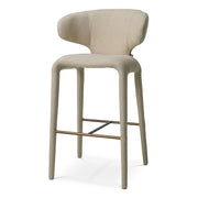 Curved-Back Upholstered Bar Stool Josephine | Eichholtzmh.com