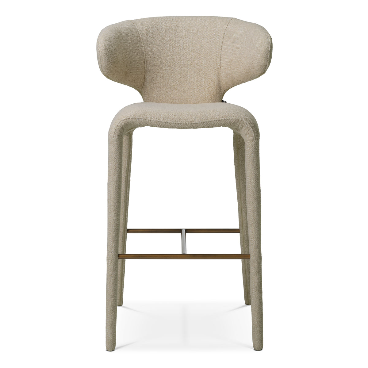 Curved-Back Upholstered Bar Stool Josephine | Eichholtzmh.com