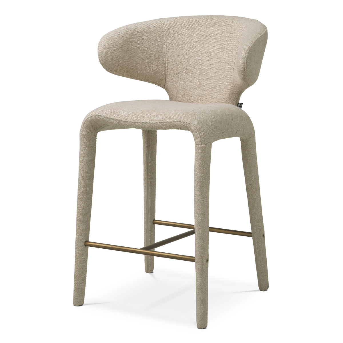 Curved-Back Upholstered Counter Stool Josephine | Eichholtzmh.com