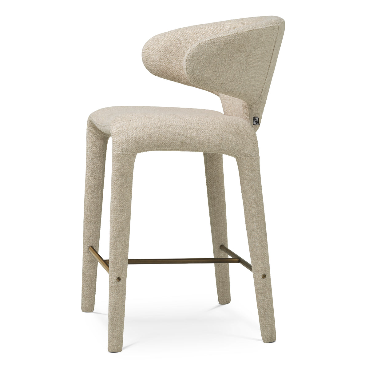 Curved-Back Upholstered Counter Stool Josephine | Eichholtzmh.com