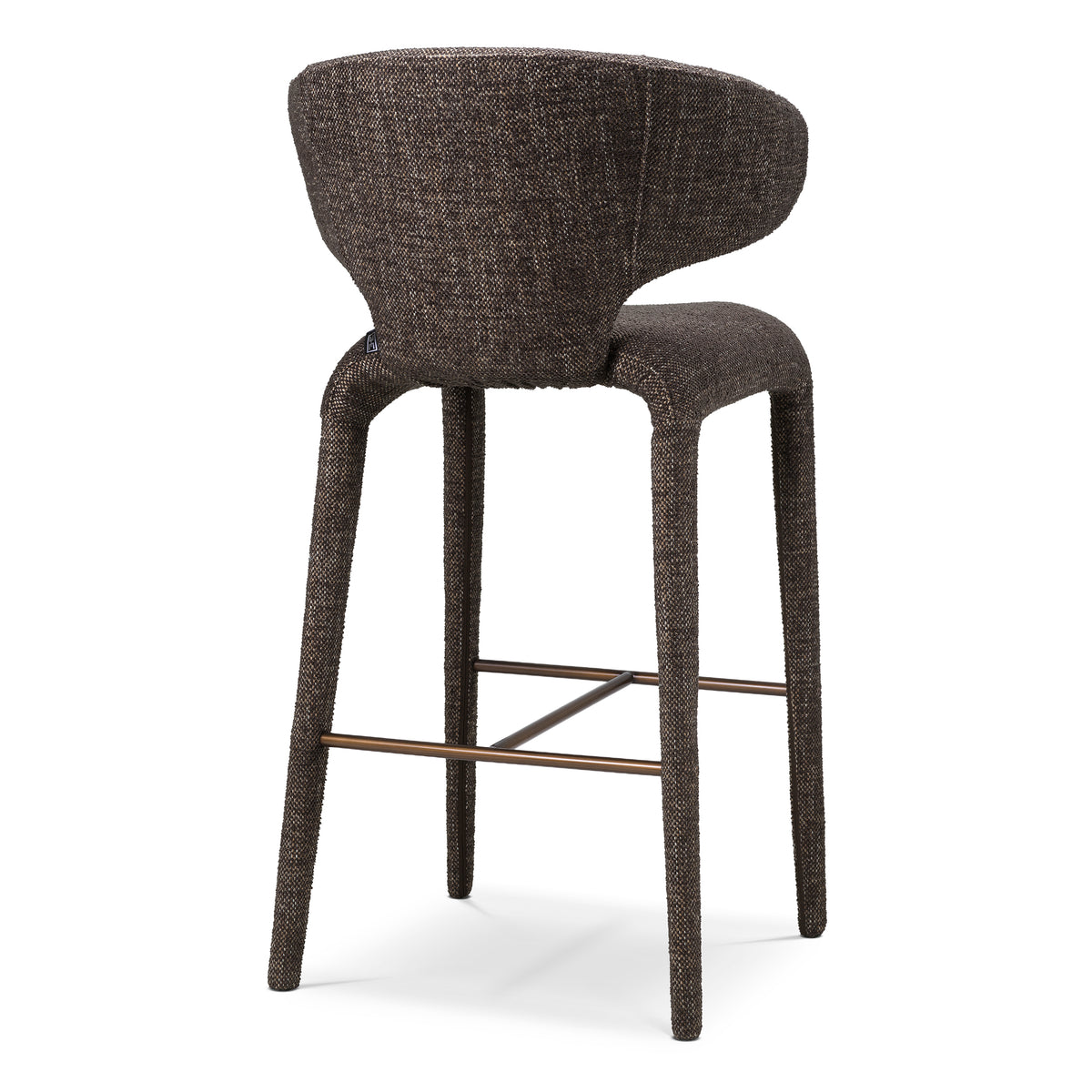 Curved-Back Upholstered Bar Stool Josephine | Eichholtzmh.com