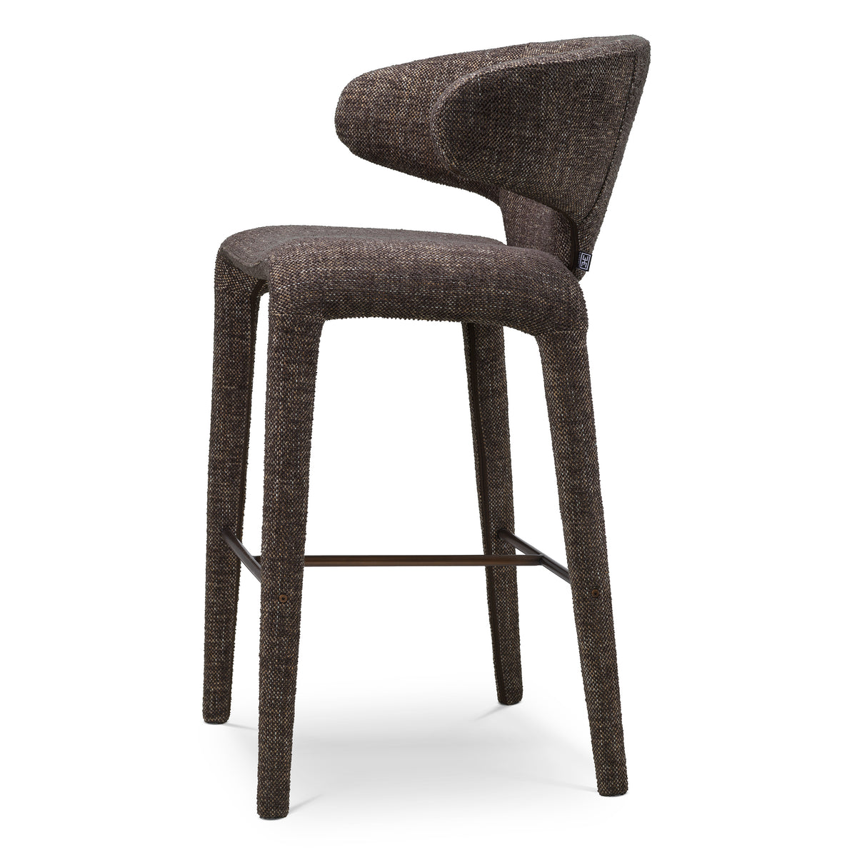 Curved-Back Upholstered Bar Stool Josephine | Eichholtzmh.com