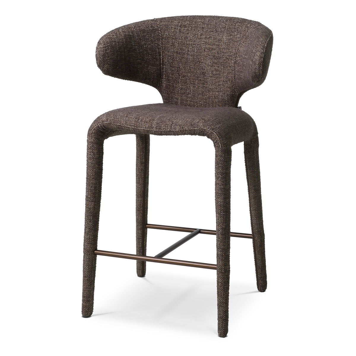 Curved-Back Upholstered Counter Stool Josephine | Eichholtzmh.com