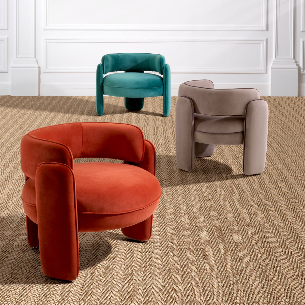 Velvet Modern Accent Chair Chaplin | Eichholtzmh.com