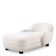 White Modern Upholstered Chaise Longue Udine