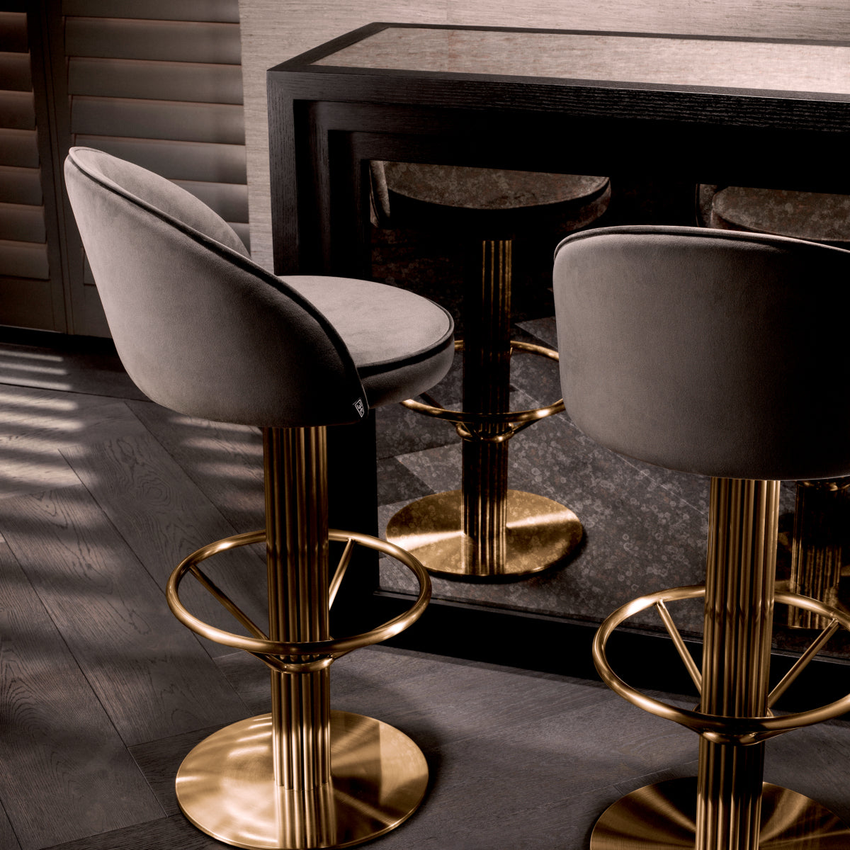Gray Velvet Counter Stool Dorland | Eichholtzmh.com
