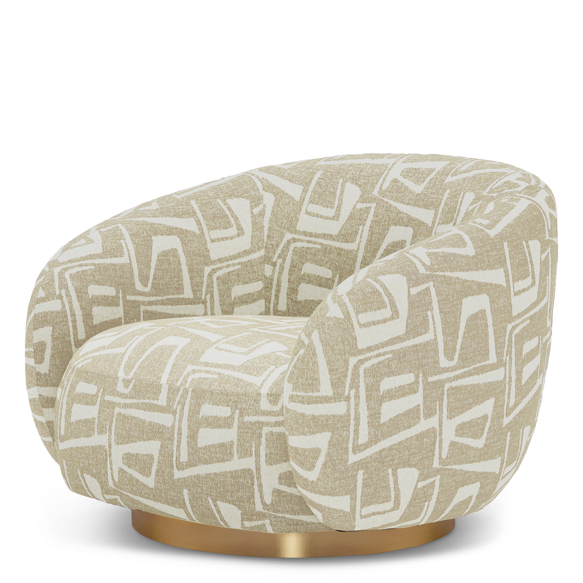 Upholstered Lounge Swivel Chair Brice | B | Eichholtzmh.com