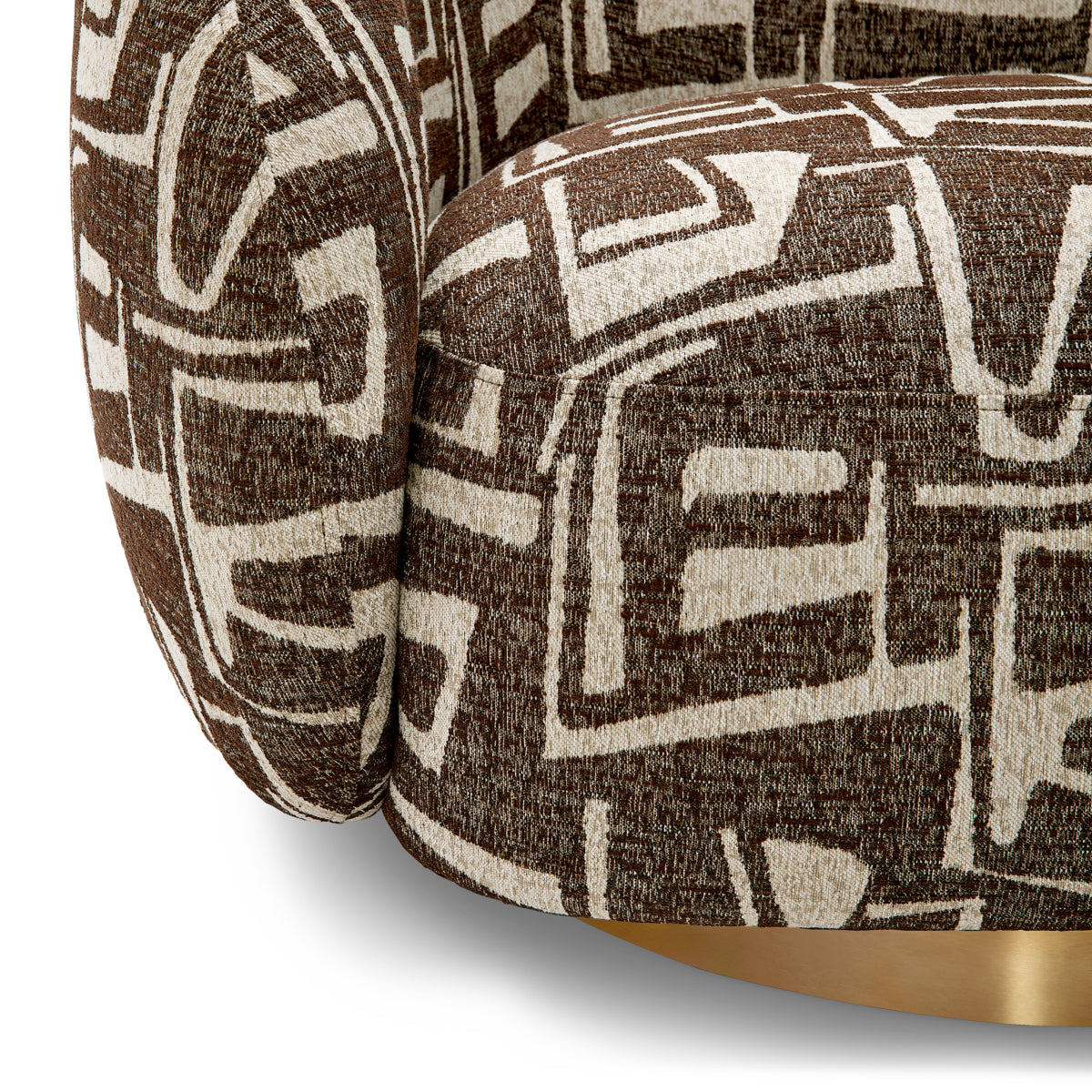Upholstered Lounge Swivel Chair Brice | B | Eichholtzmh.com