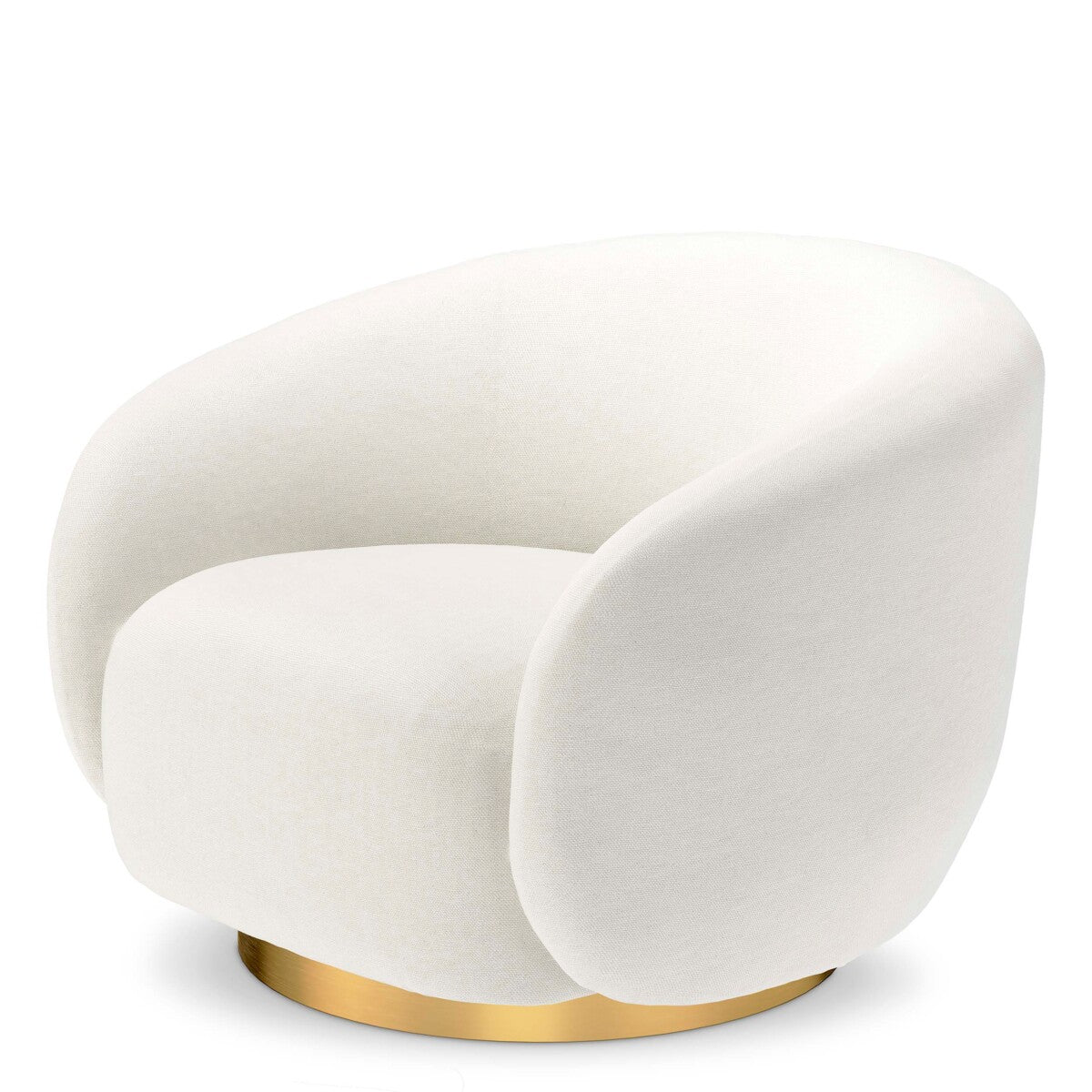 Muslin White Swivel Chair Brice