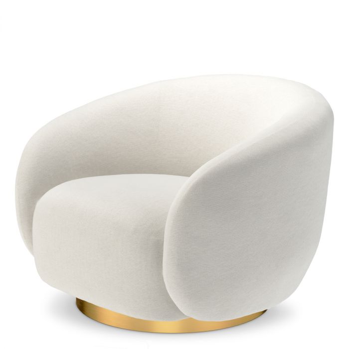 Swivel Chair Brice muslin white