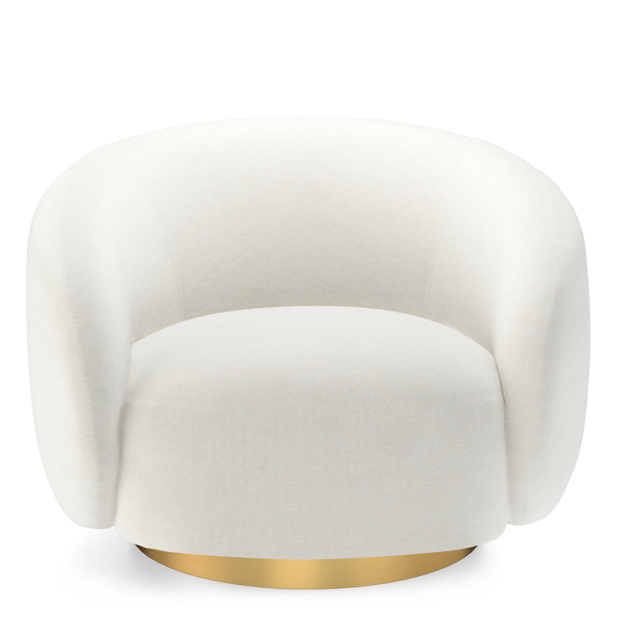 Muslin White Swivel Chair Brice