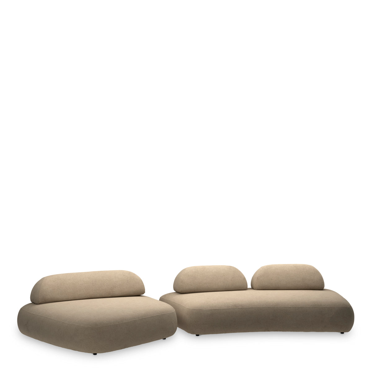 Hastings Beige Modular Curved Sofa Residenza
