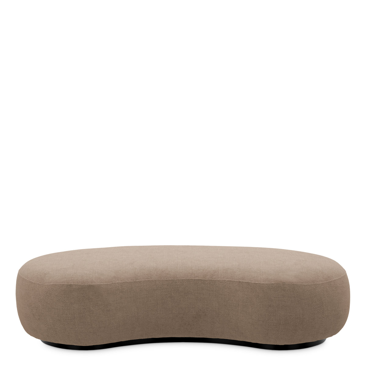 Stratfort Warm Gray Soft Curved Bench Björn
