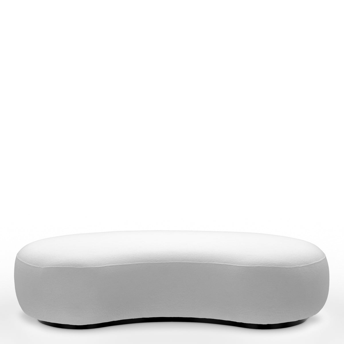 Muslin White Soft Curved Bench Björn