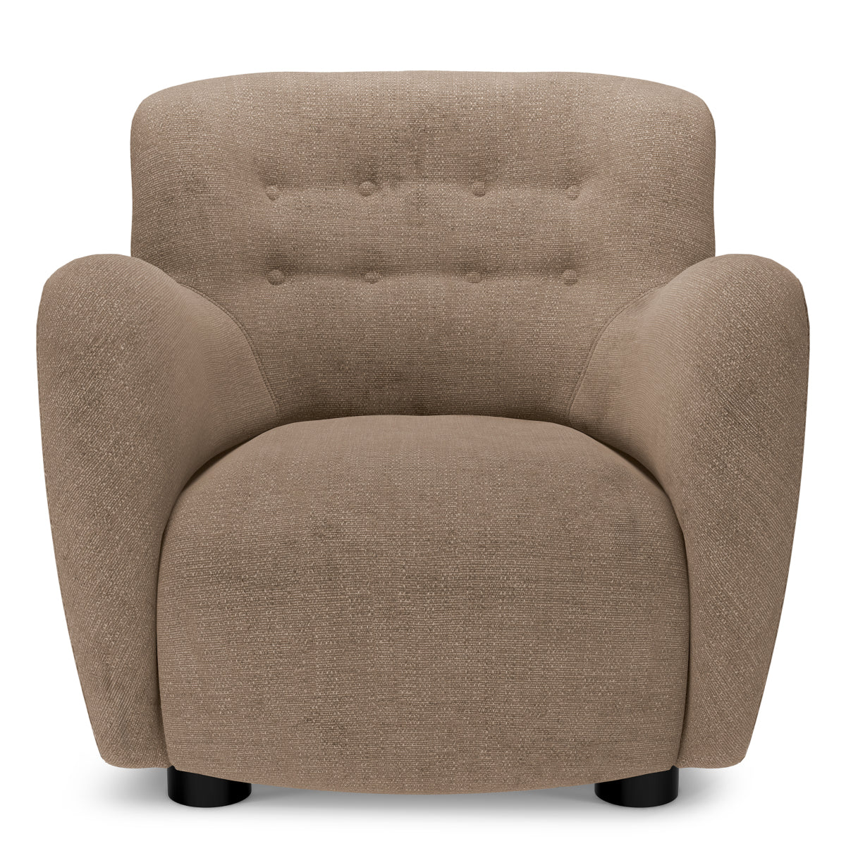 Warm Gray Tufted Back Lounge Chair Bixby