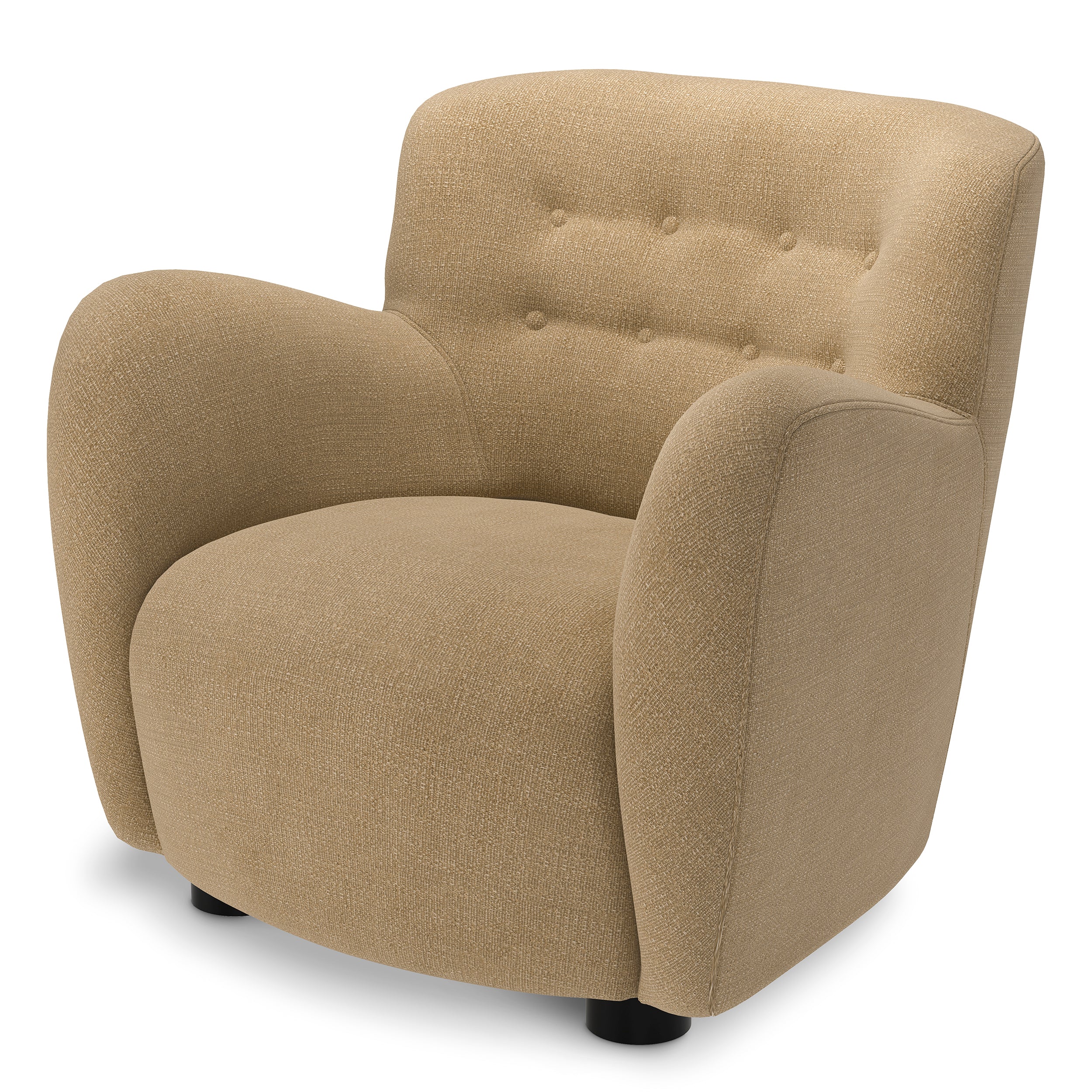 Stratford Honey Tufted Back Lounge Chair Bixby