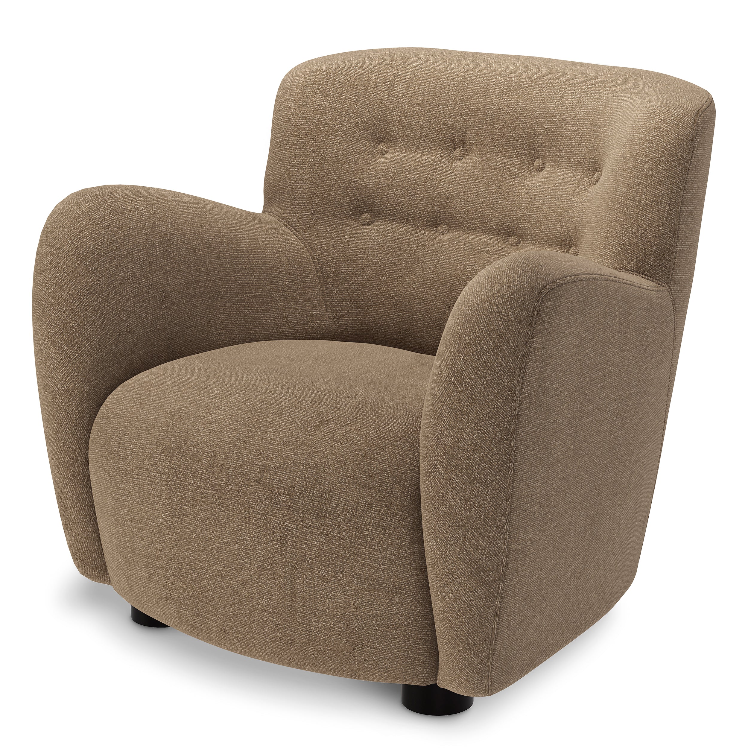 Brown Tufted Back Lounge Chair Bixby