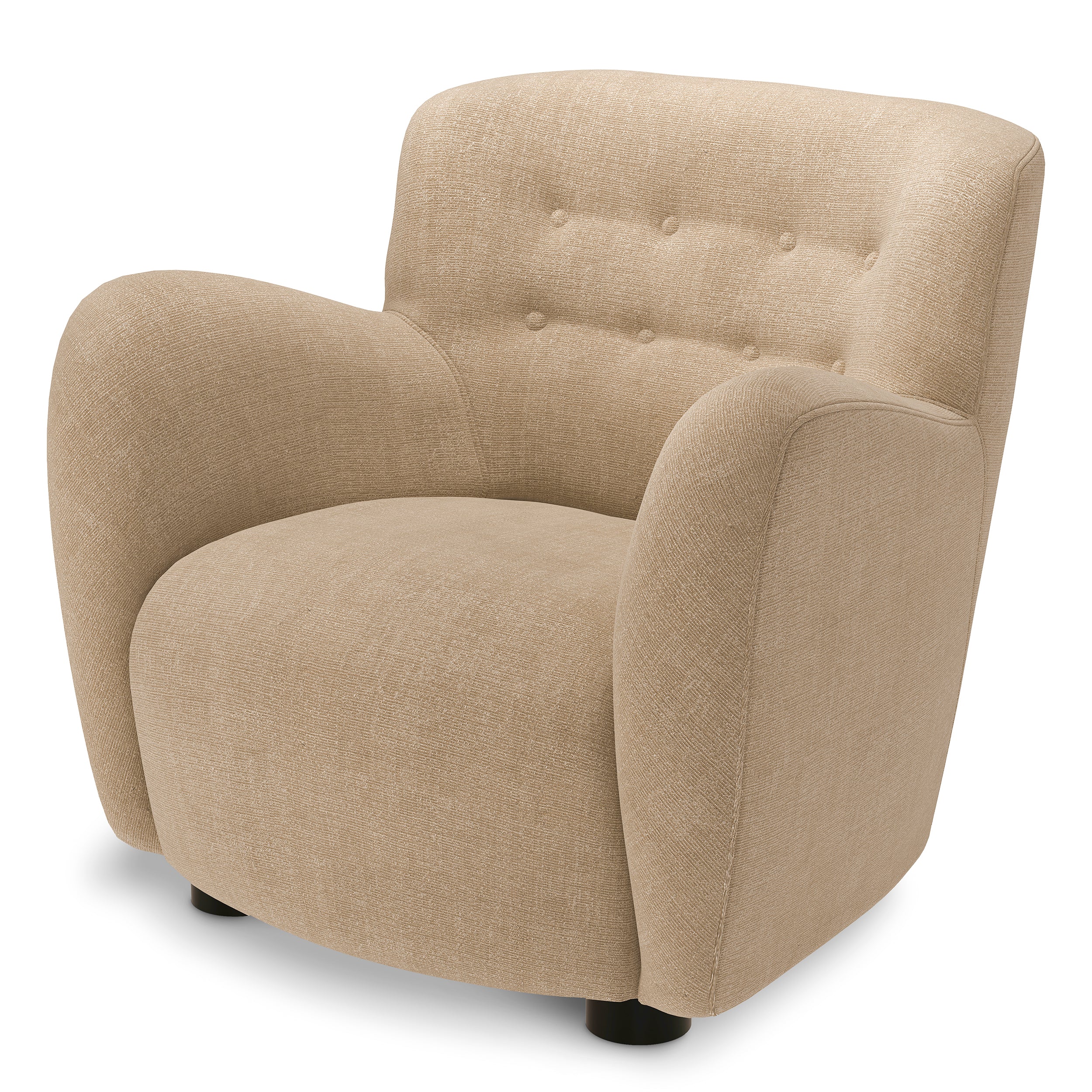 Sand Tufted Back Lounge Chair Bixby