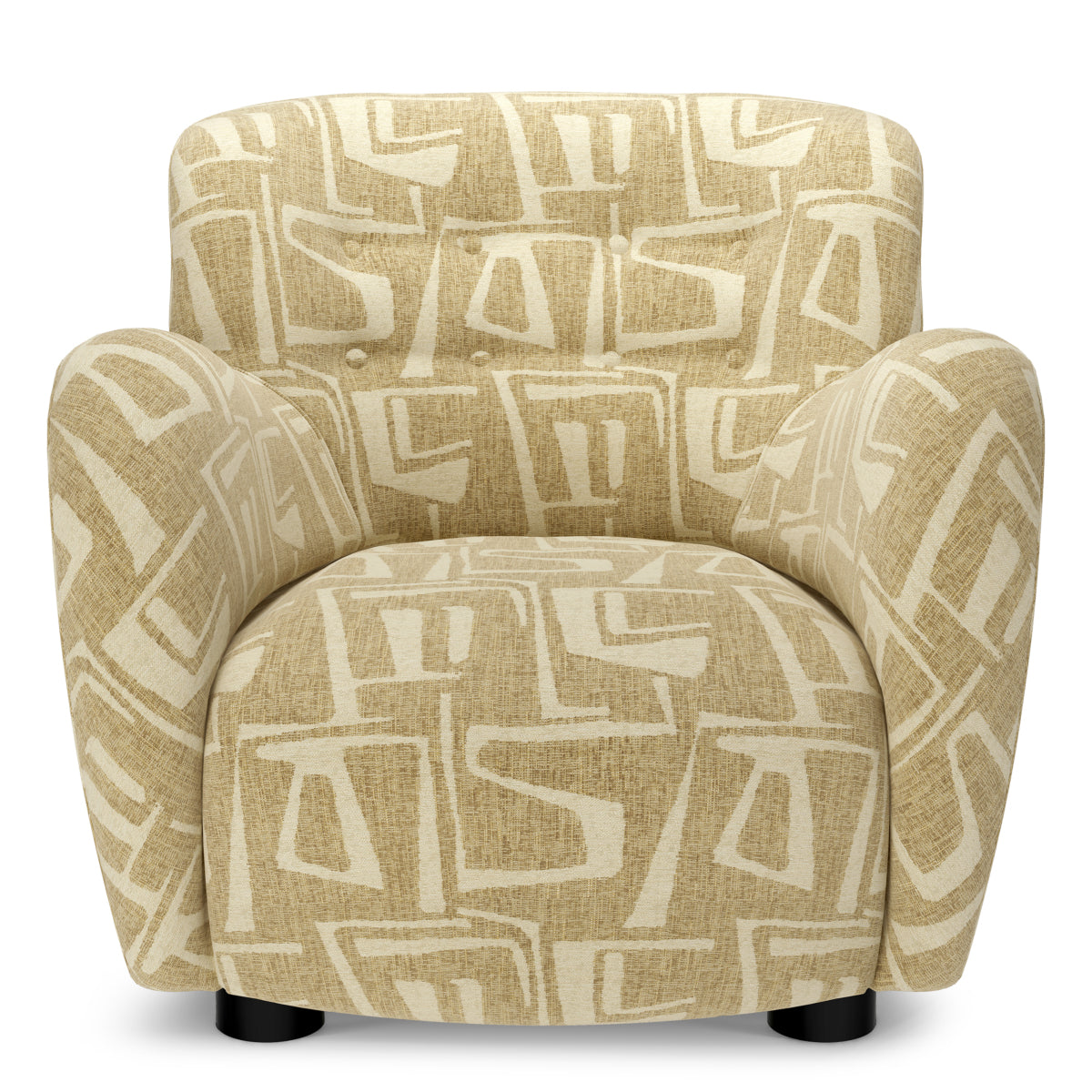 Light Brown Tufted Back Lounge Chair Bixby