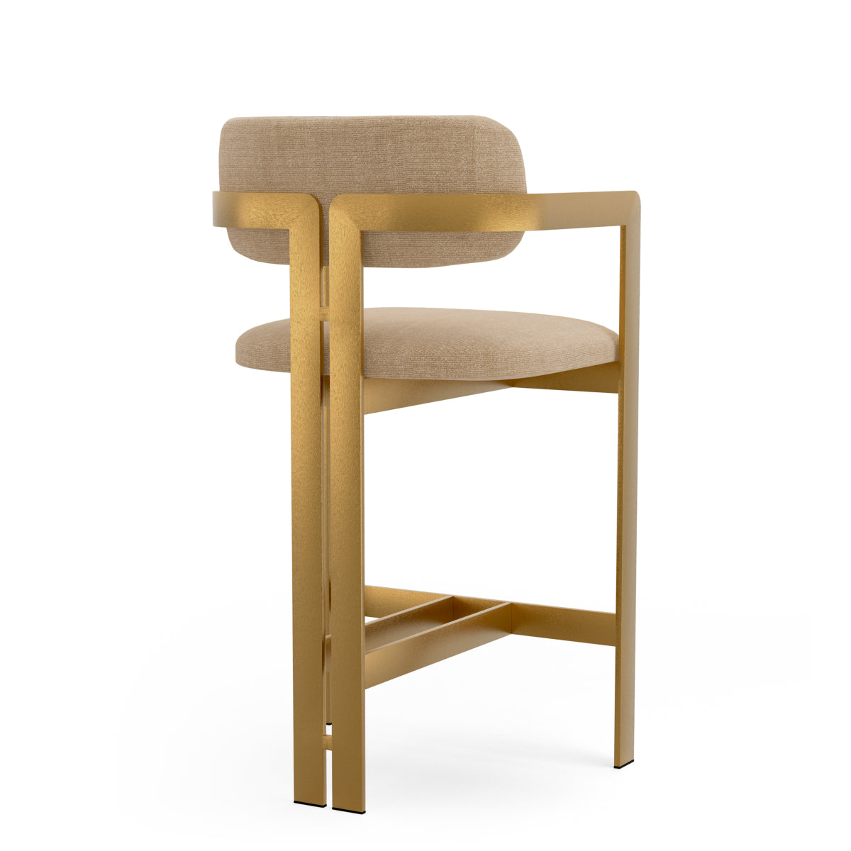 Sand Rounded Back Counter Stool Donato | C