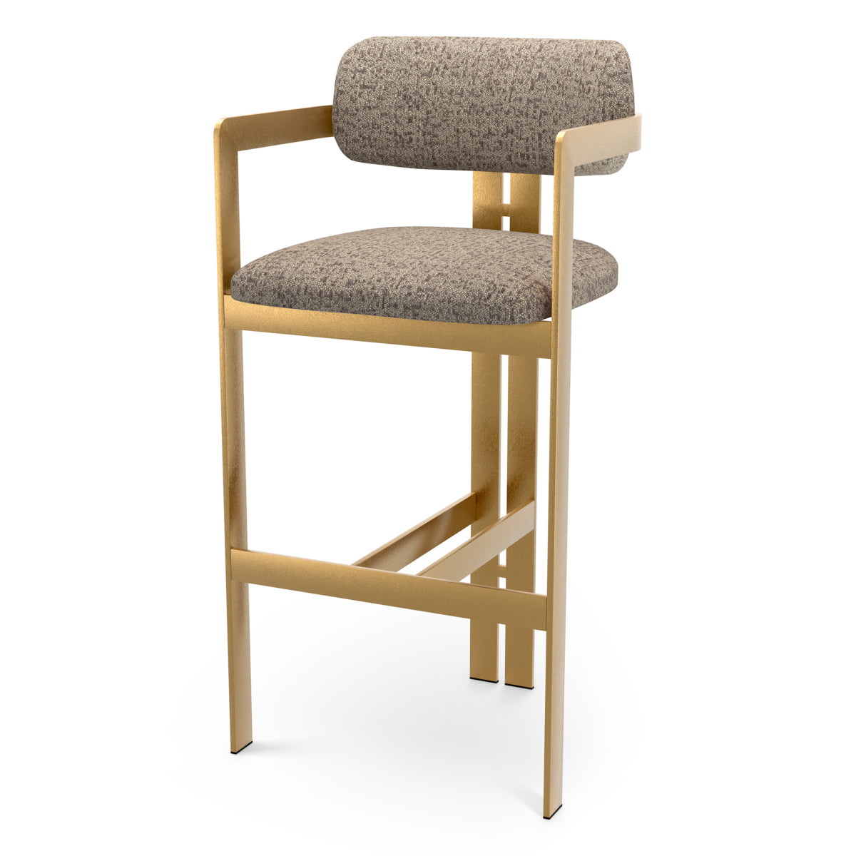 Warm Gray Gold Frame Bar Stool Donato | D