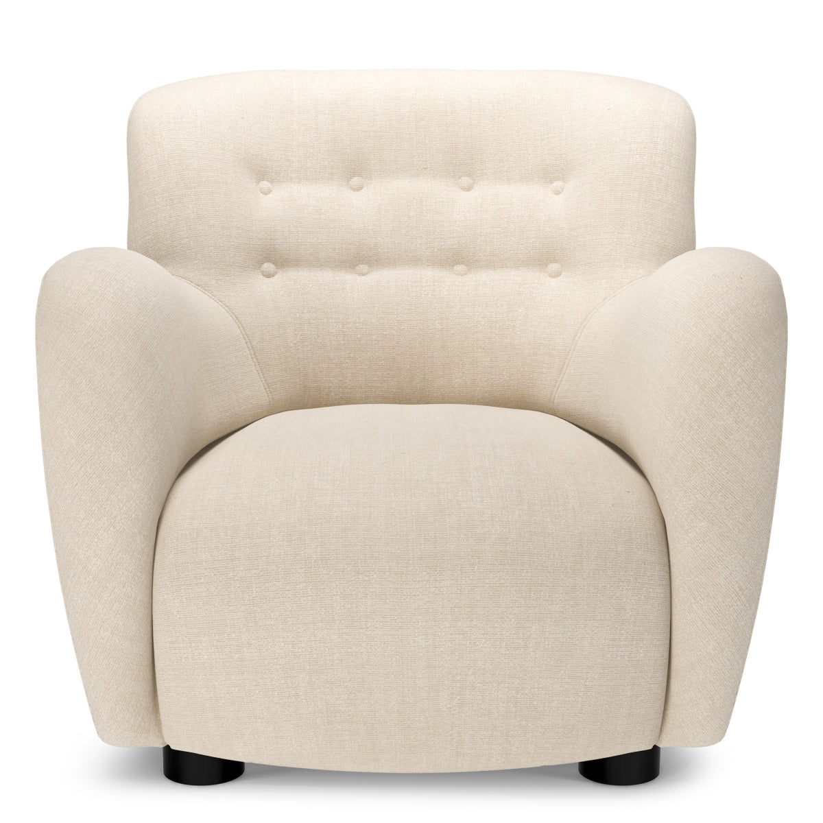 Off-White Tufted Back Lounge Chair Bixby | C