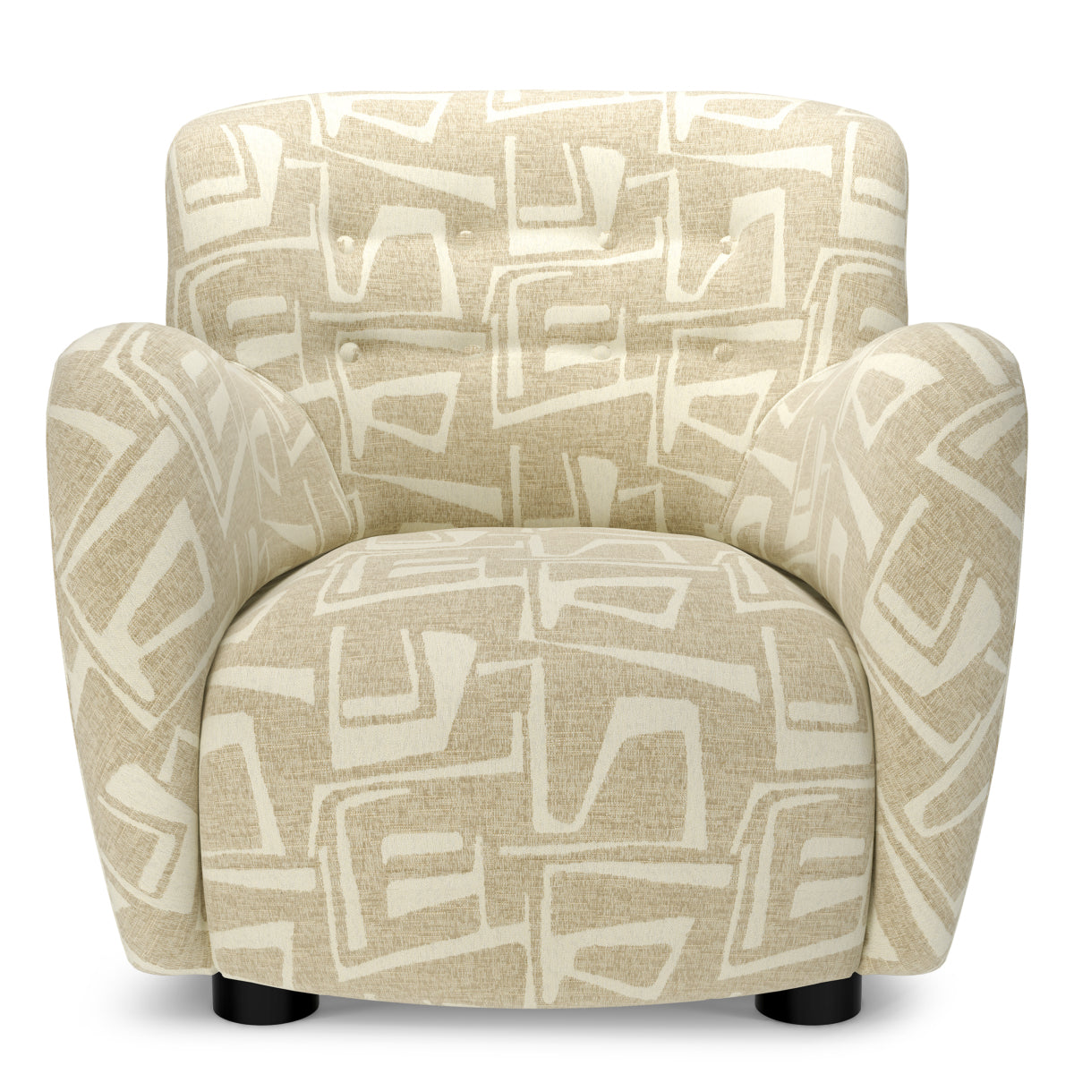 Light Gray Tufted Back Lounge Chair Bixby | B