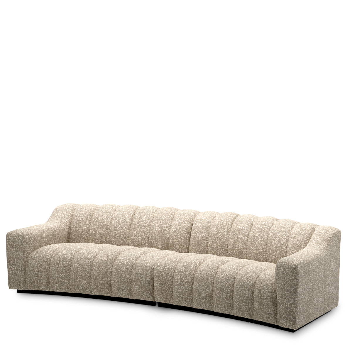 Silver Channel Stitched Sofa L Kelly | D