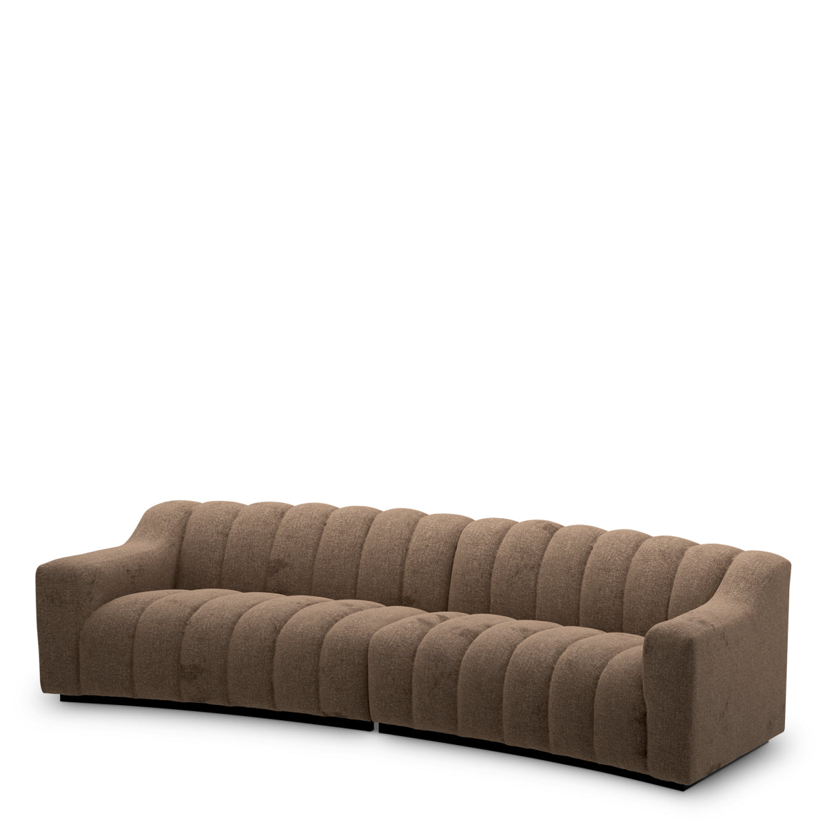 Brown Channel Stitched Sofa L Kelly | A