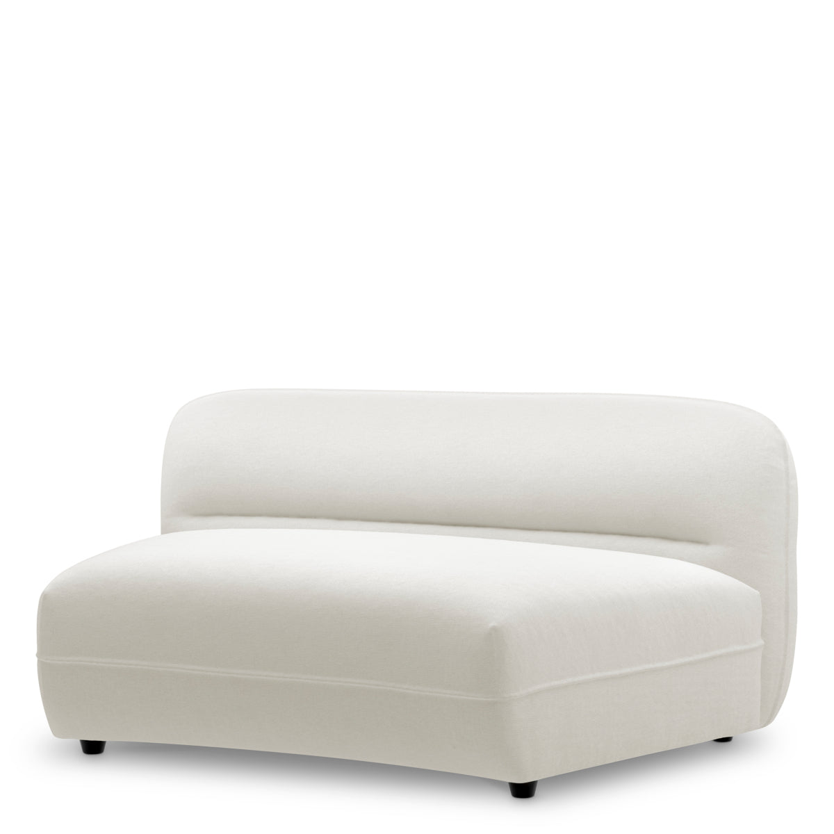 Muslin White Low Back Middle Sofa Grand Avenue