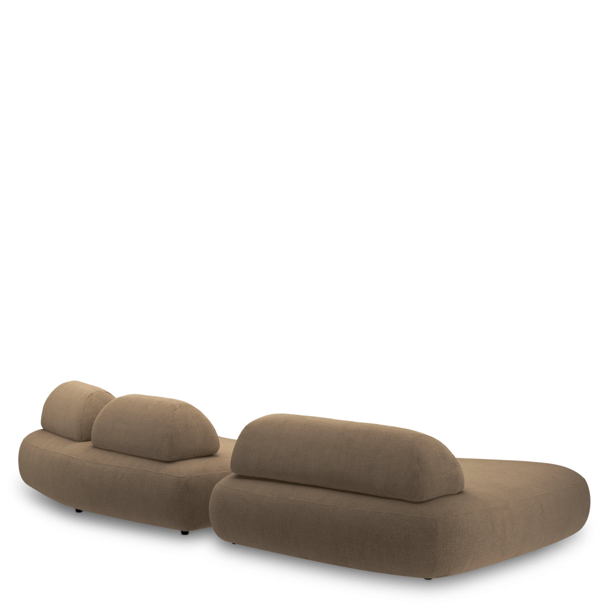 Stratfort Brown Modular Curved Sofa Residenza