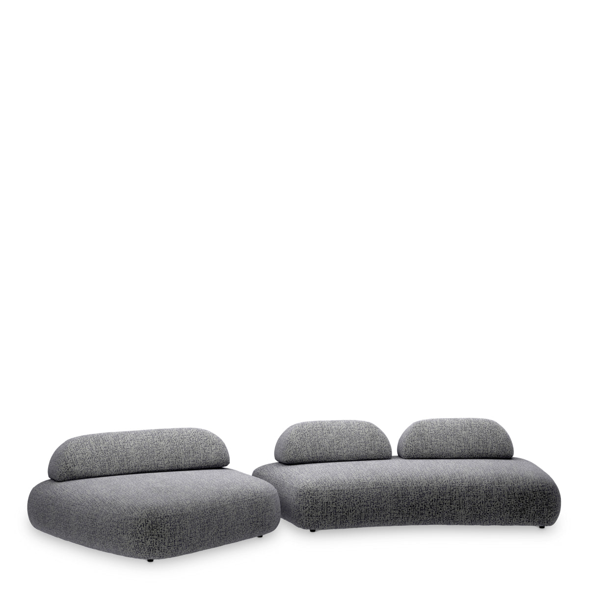 Montclair Blue Modular Curved Sofa Residenza