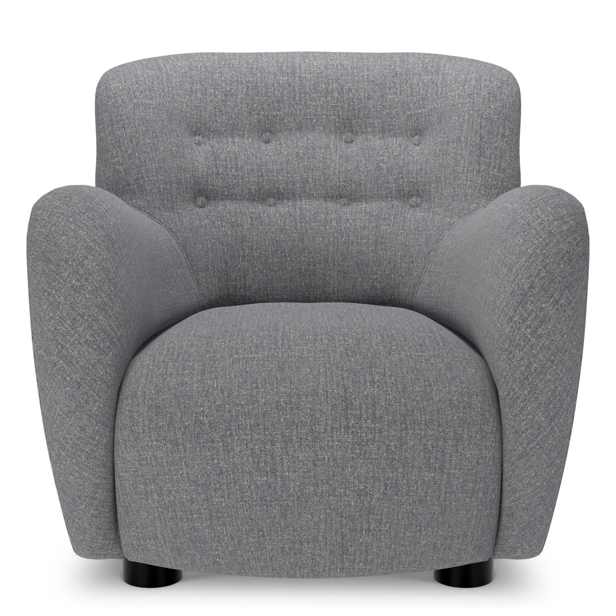 Light Blue Tufted Back Lounge Chair Bixby | A