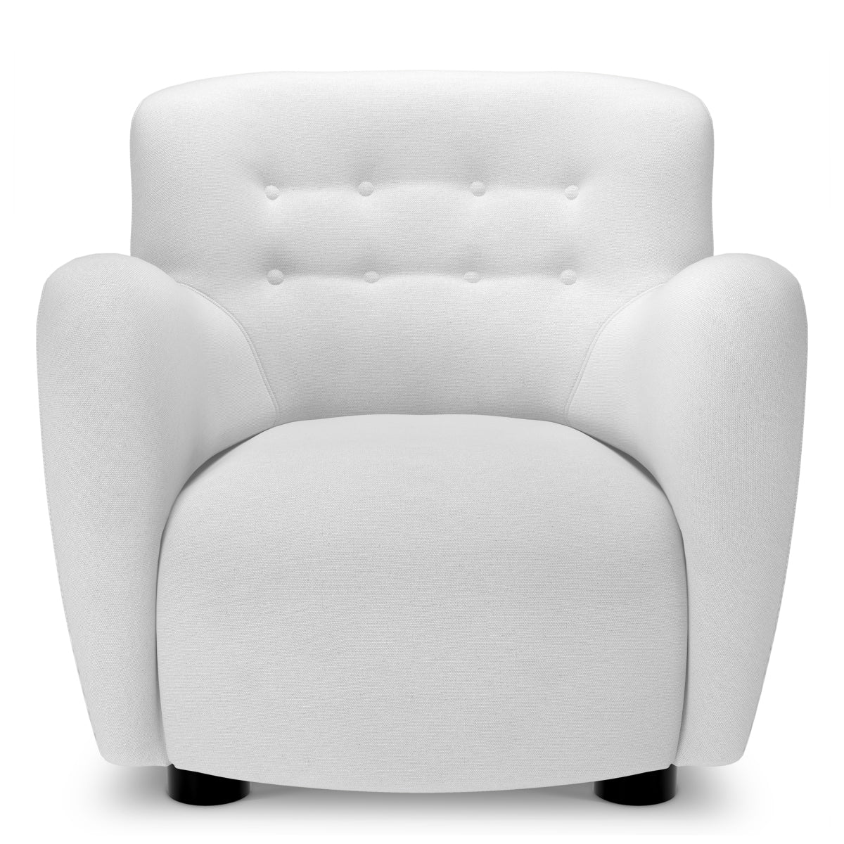 White Tufted Back Lounge Chair Bixby | A
