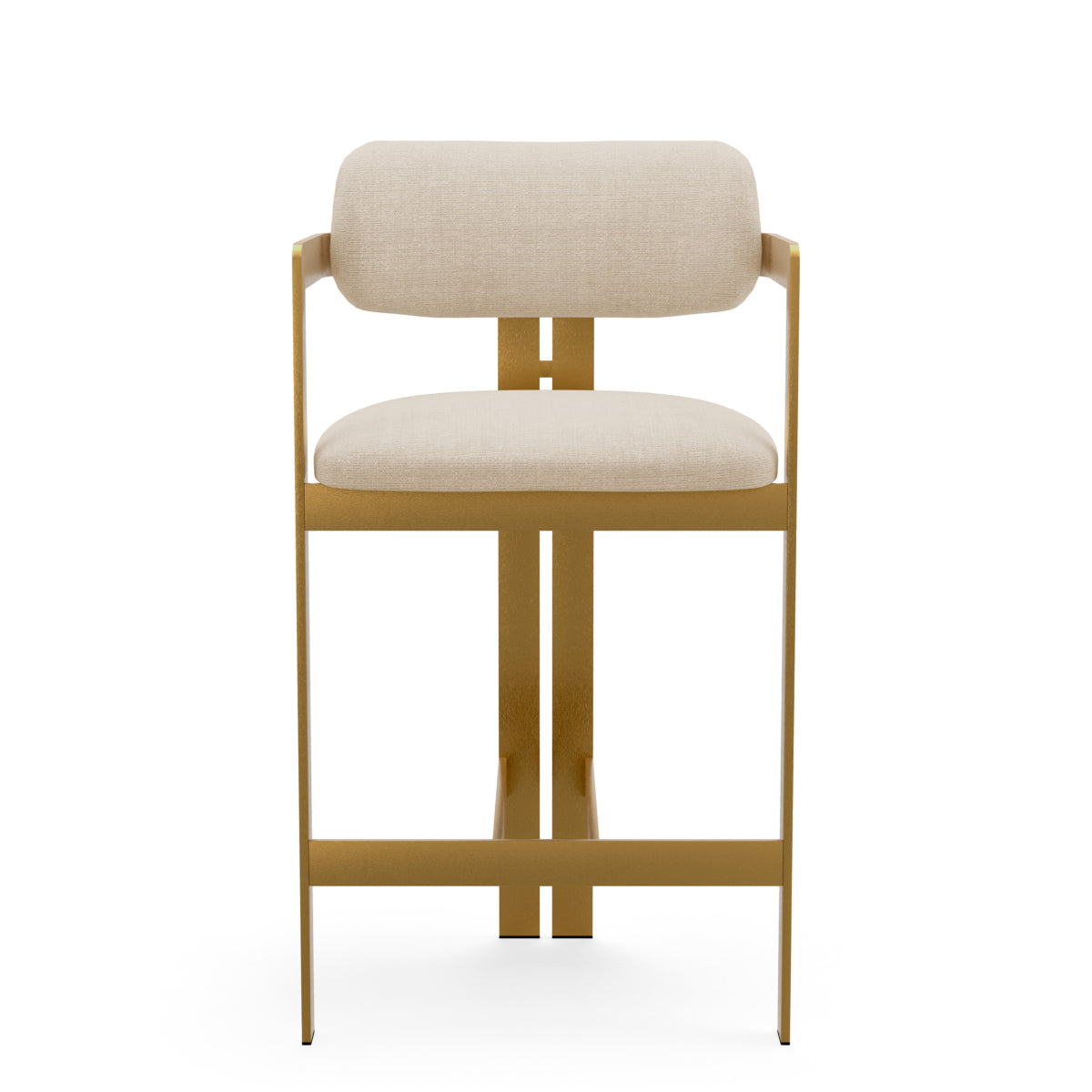 White Upholstered Counter Stool Donato