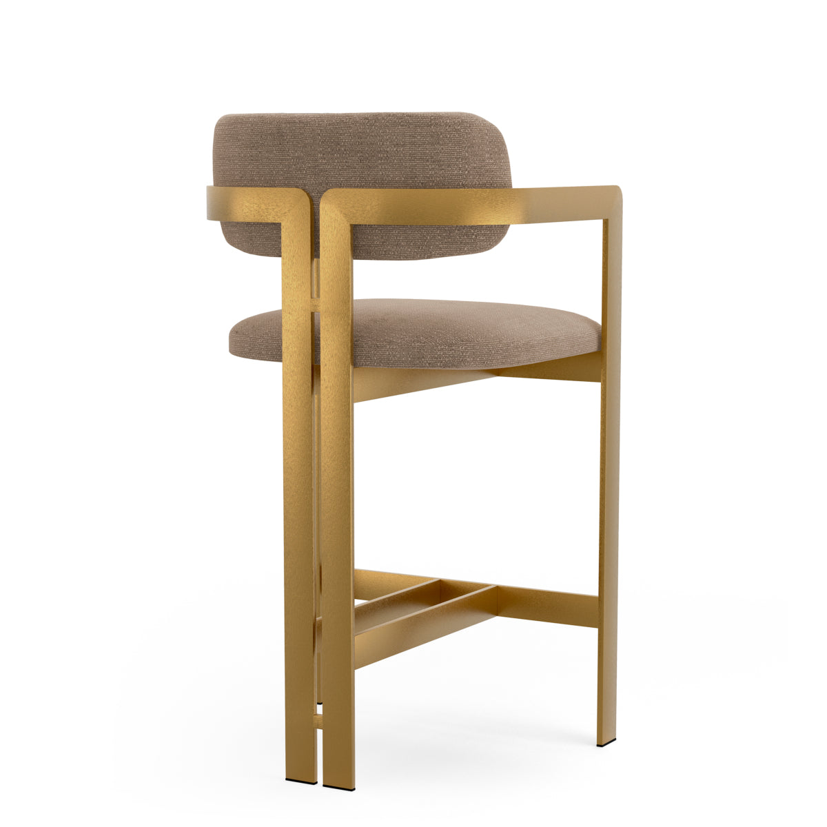 Gray Upholstered Counter Stool Donato