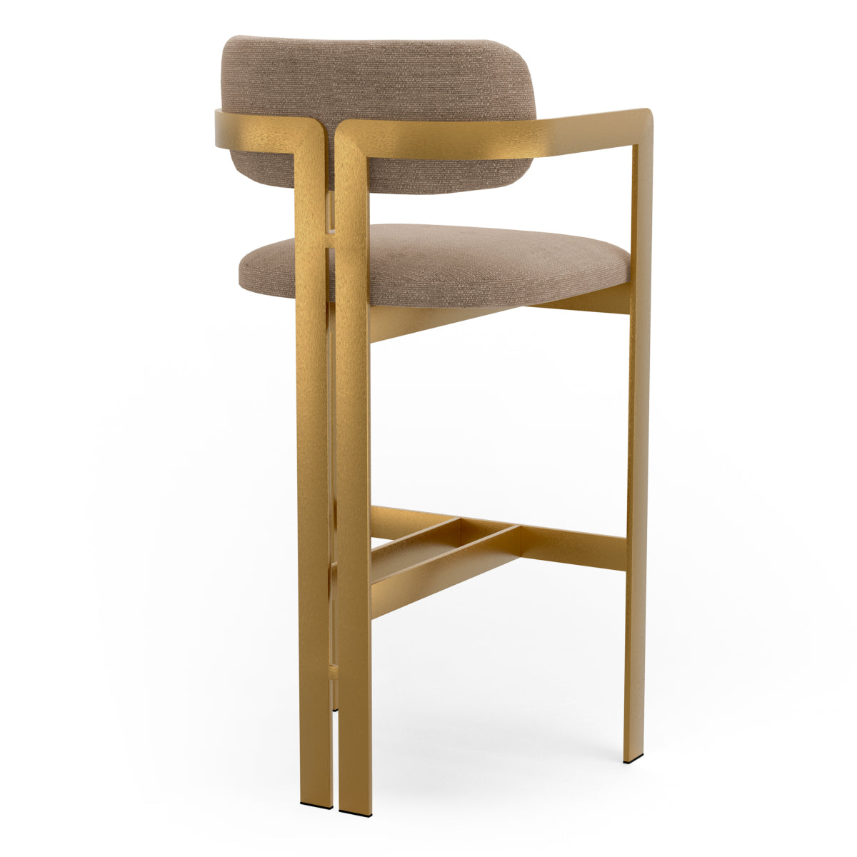 Stratfort Warm Gray Gold Frame Bar Stool Donato | C