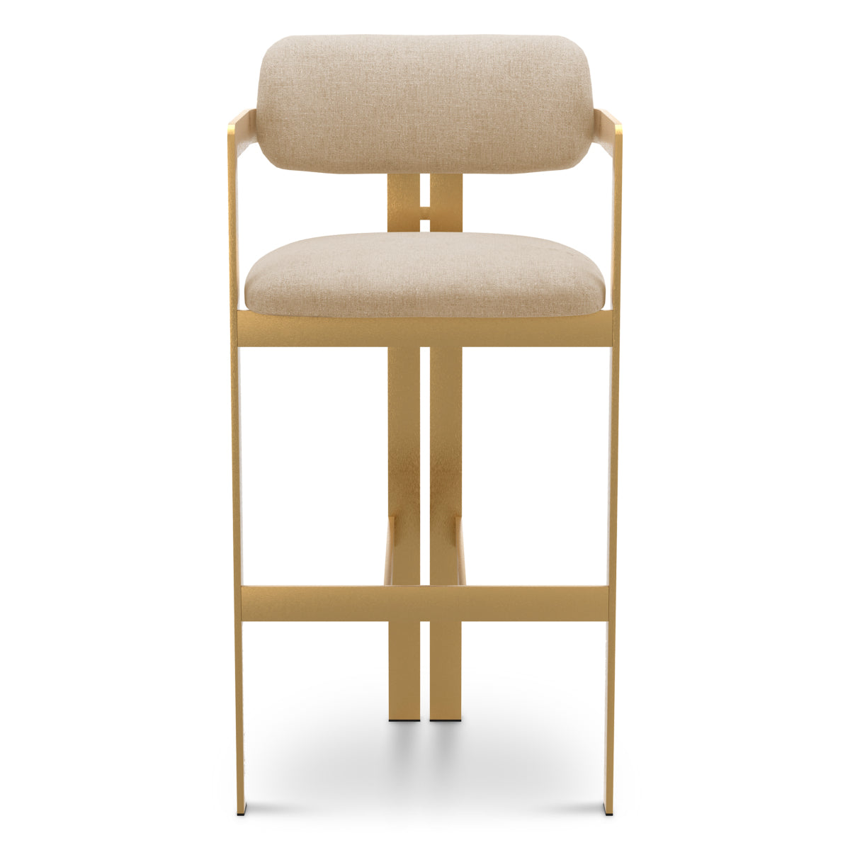 Hastings Beige Gold Frame Bar Stool Donato | A
