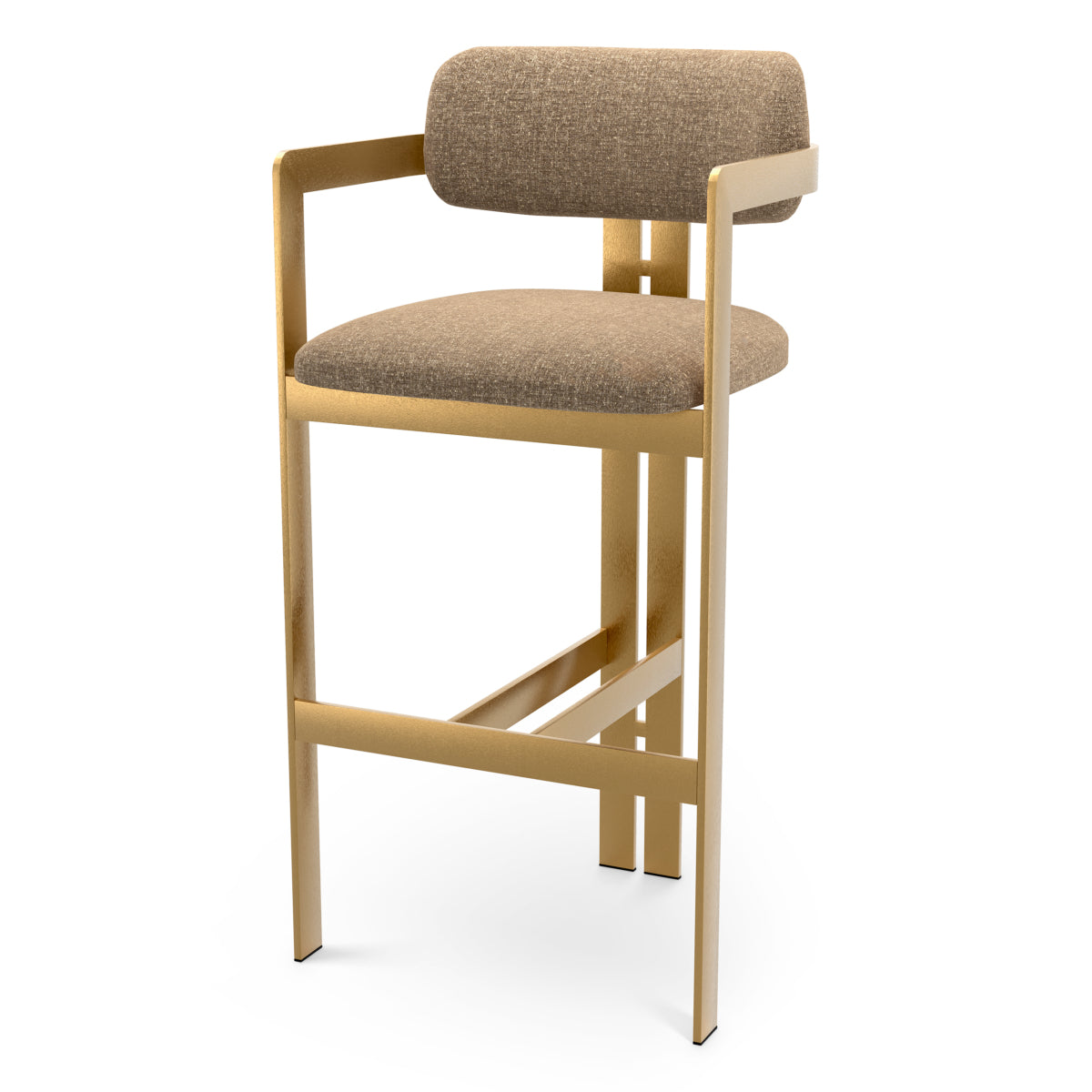 Hastings Brown Gold Frame Bar Stool Donato | A